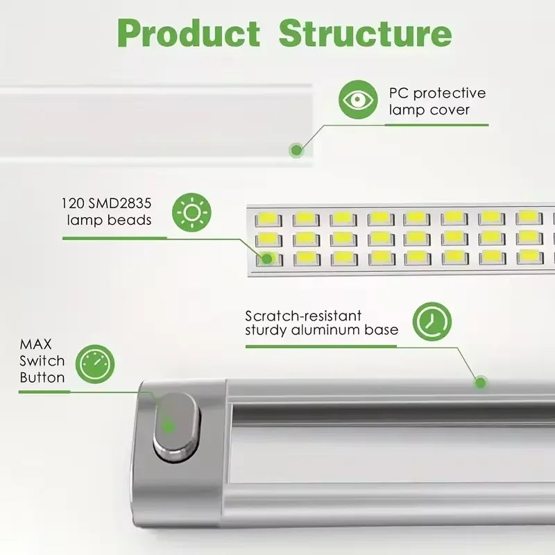 12V 24V LED Interior Light Bar Strips Ultra-Bright 120LEDs Car Reading Lights For Trailers Trucks Boats RVs Durable Work Light