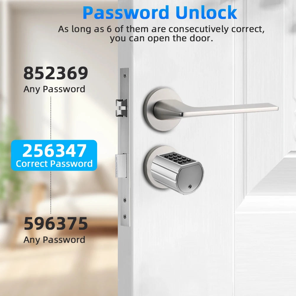 RAYKUBE L12 Tuya BLE Fingerprint Cylinder Digital Door Lock With 60/70 mm Adjustable Cylinder length Password/Key/Tuya APP Unlok