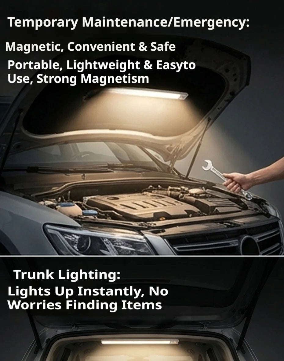 SEAMETAL Universal Trunk Car Sensor Light Wide-Area Detection Magnetic Installation No Wiring Ultra-Long Battery Life LED Light