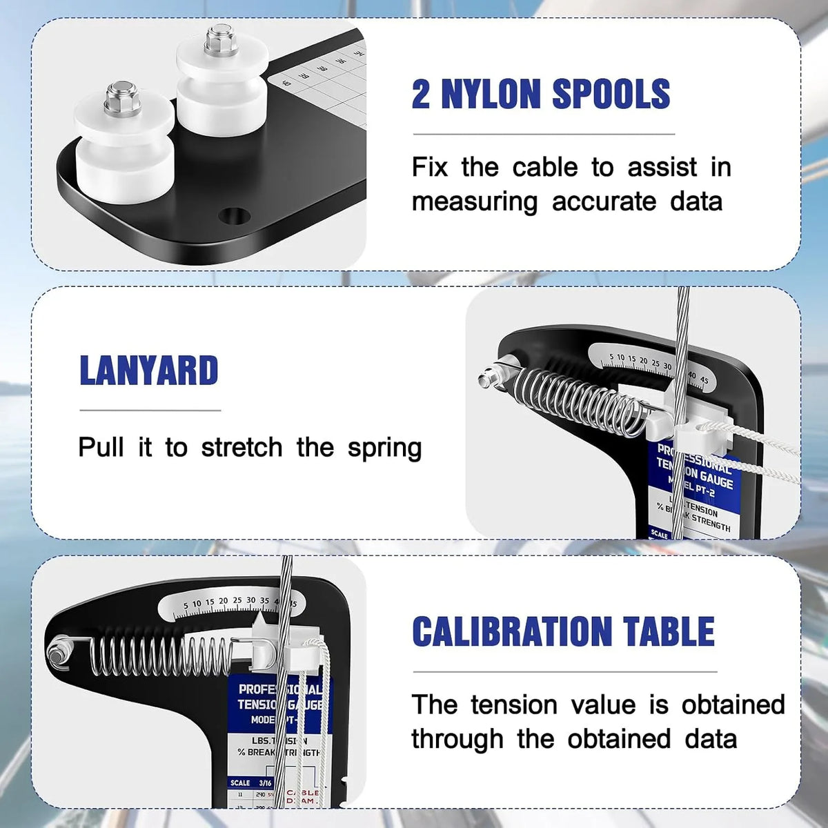 Sailboat Rigging Tension Gauge - Options