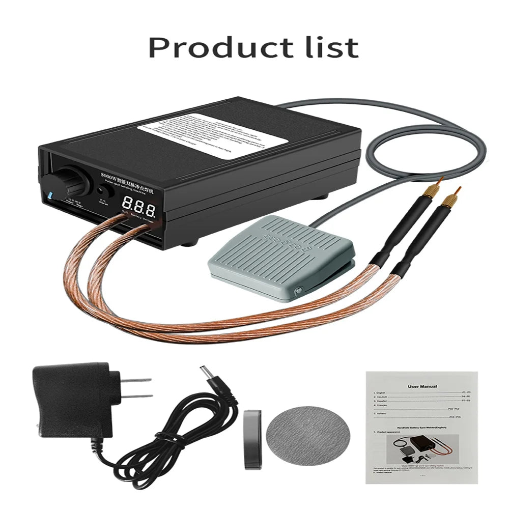 8000W Handheld Spot Welder for 18650 Battery Packs