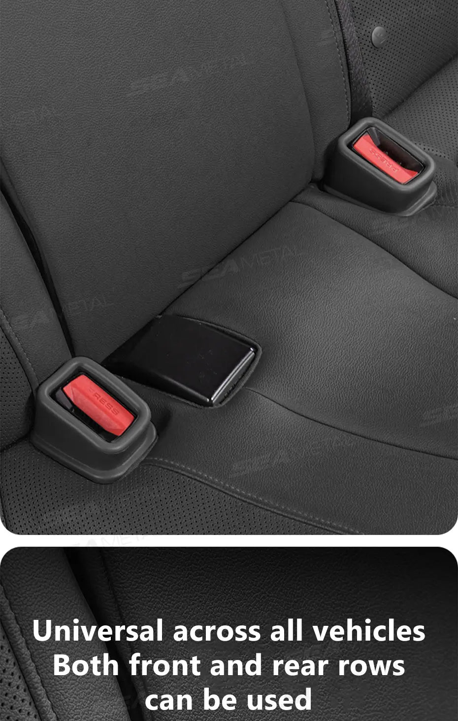 SEAMETAL 2Pcs Seat Belt Buckle Holder for Car Seatbelt Buckle Fastener Anti-Scratch Full-Wrapped Car Seatbelt Protection Cover
