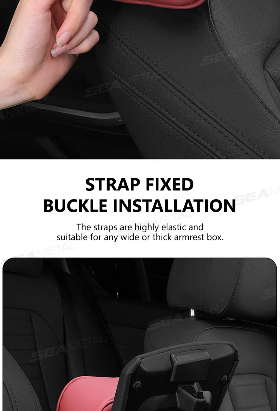 SEAMETAL Car Seat Back Tissue Holder Luxury Wear-Resistant Tissue Box Auto Backseat Hanging Napkin Case Storage Bag with Zipper