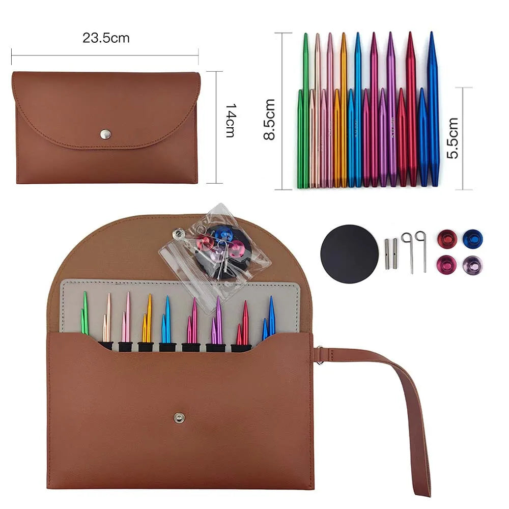 Interchangeable Circular Knitting Set, Nine Sizes