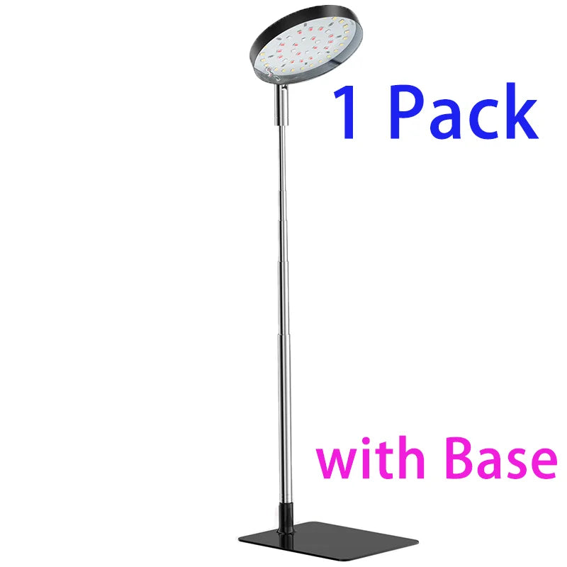 Adjustable USB Halo Plant Light, Base/Pack Options