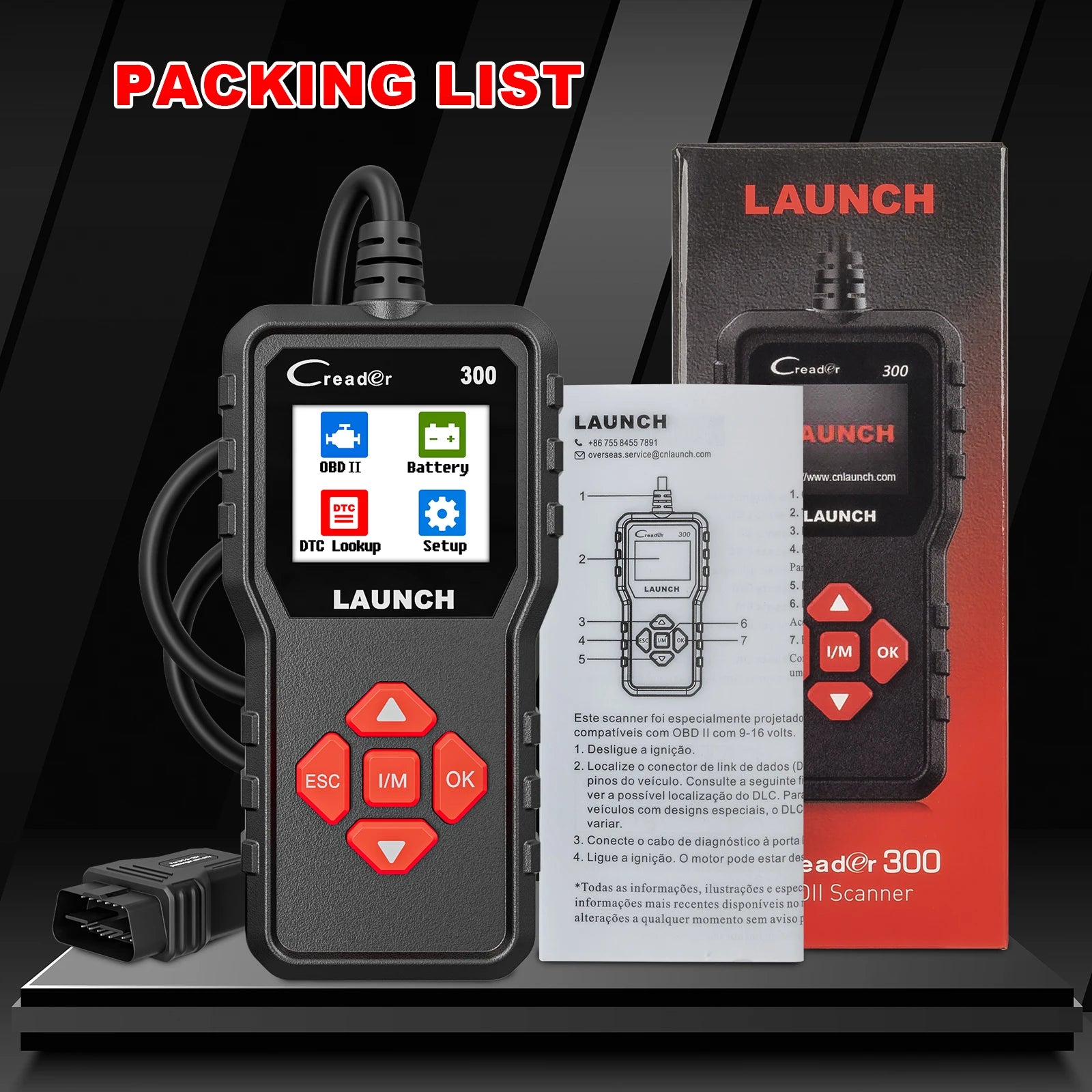 LAUNCH CR300 OBD2 Scanner with Full Diagnostic Functions