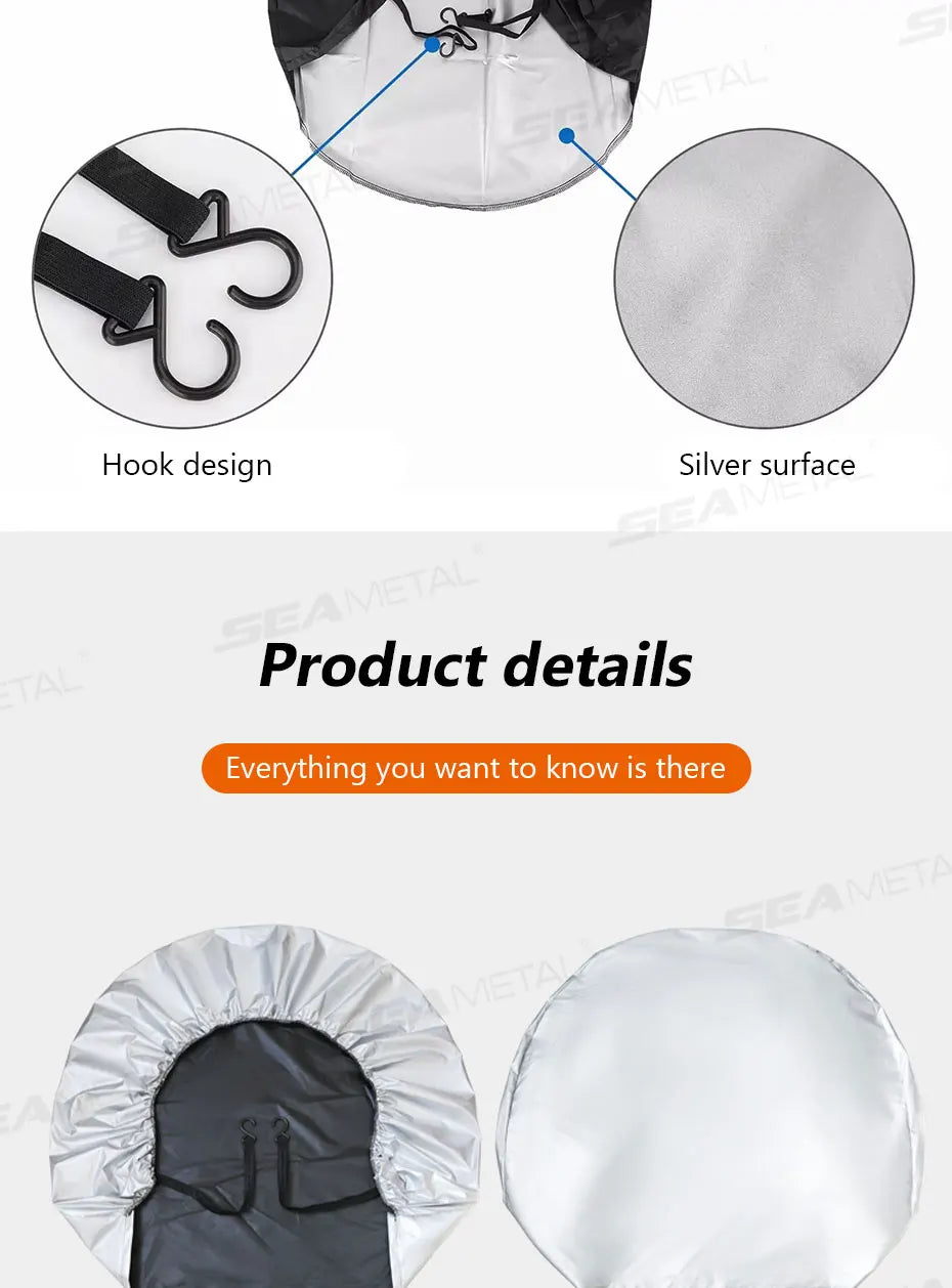 SEAMETAL Car Wheel Tire Cover for 29-32in Universal Waterproof Dustproof Tyre Protection Cover Full Wrapped Tire Storage Bag