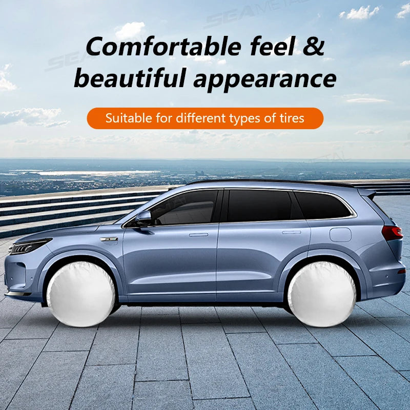 SEAMETAL Car Wheel Tire Cover for 29-32in Universal Waterproof Dustproof Tyre Protection Cover Full Wrapped Tire Storage Bag