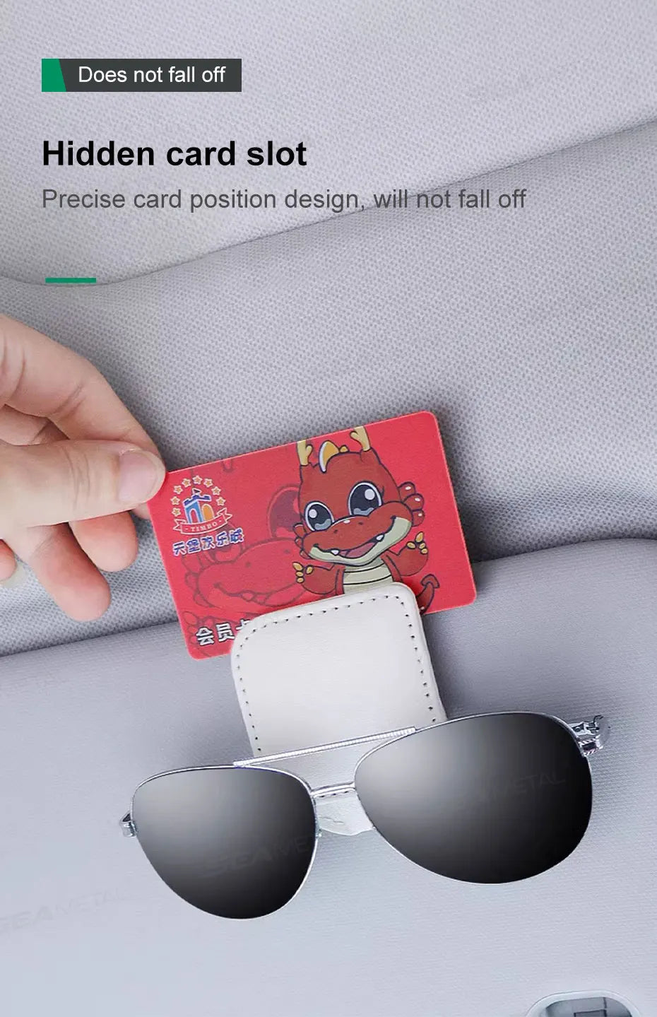 SEAMETAL Mini Car Glasses Holder Magnetic Stable Sun Visor Sunglasses Clip Glasses Storage Clip Universal Auto Eyeglasse Holder