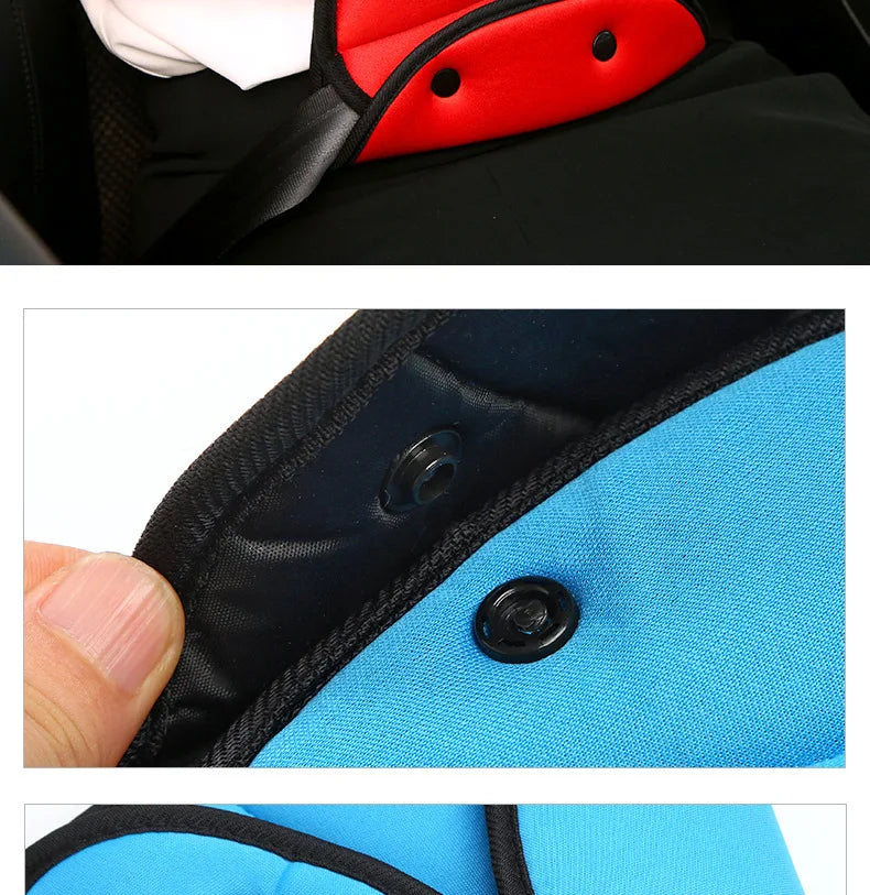 SEAMETAL Car Seat Belt Adjuster for Kids Triangle Fixed Seatbelt for Children Soft Breathable Baby Seat Belt Positioner Cushion