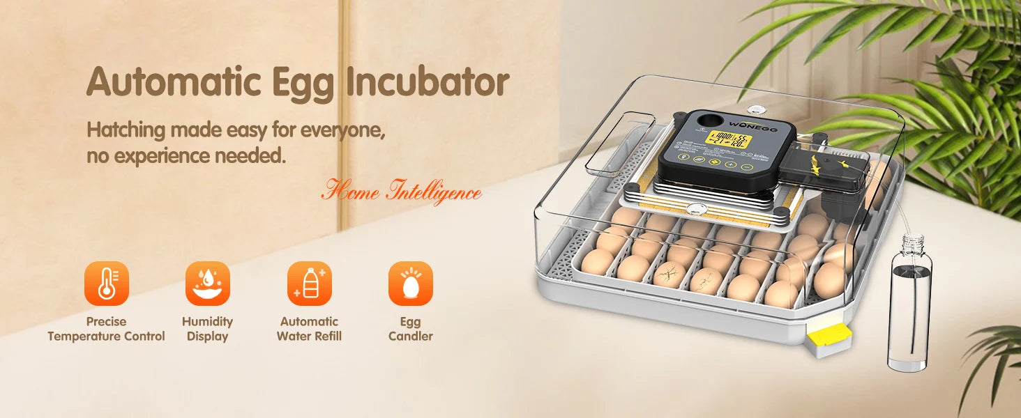 48 Egg Incubator with Auto Temperature & Humidity Control