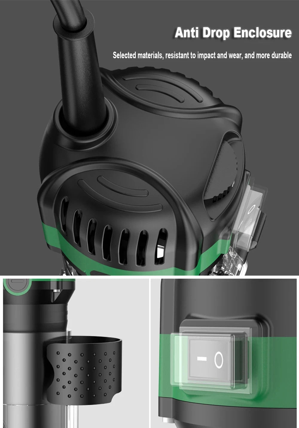 800W 6‑Speed Electric Wood Edge Router Trimmer