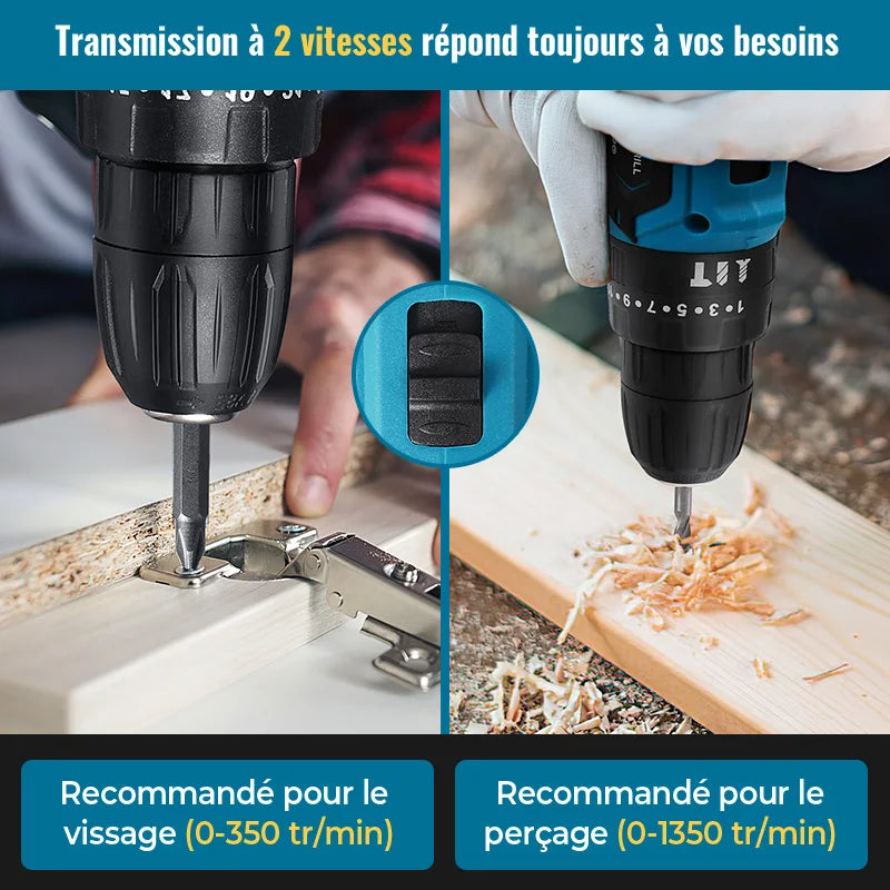 Perceuse à percussion sans fil 28V avec batterie rechargeable