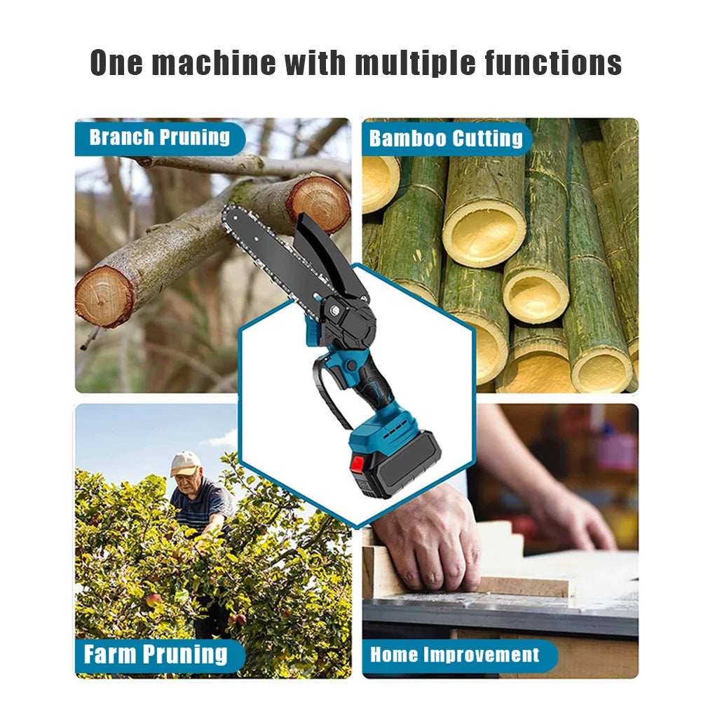 6 Inch Electric Chain Saw Handheld Portable Cutter