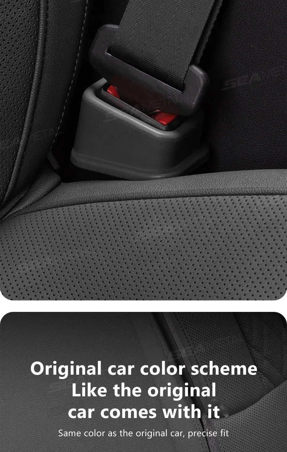 SEAMETAL 2Pcs Seat Belt Buckle Holder for Car Seatbelt Buckle Fastener Anti-Scratch Full-Wrapped Car Seatbelt Protection Cover