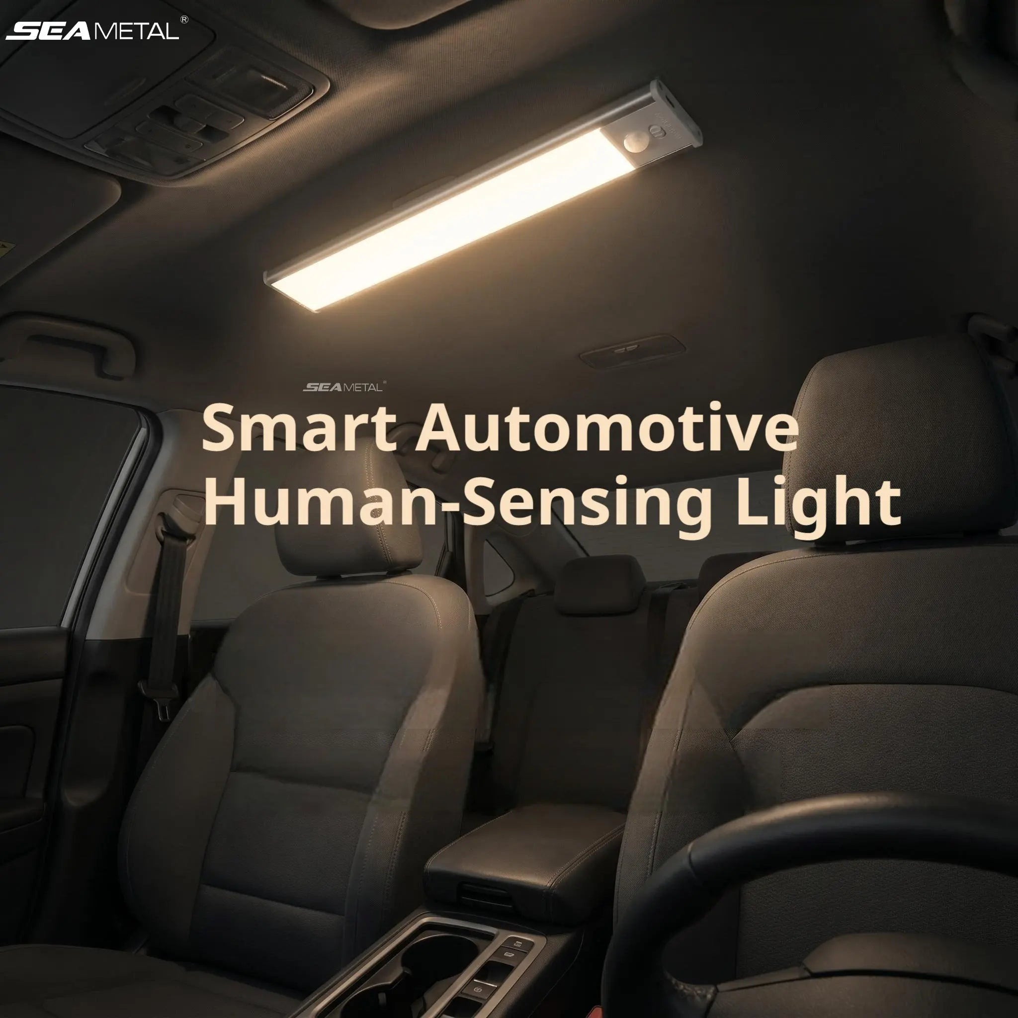 SEAMETAL Universal Trunk Car Sensor Light Wide-Area Detection Magnetic Installation No Wiring Ultra-Long Battery Life LED Light