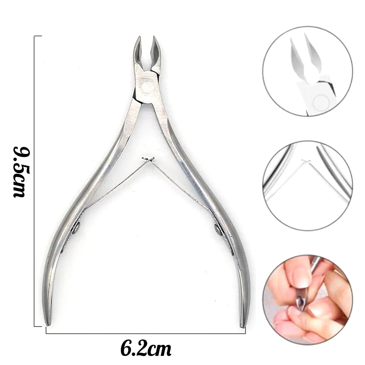 4 Pcs/Set Professional Stainless Steel Nail Cutter Scissor Nippers Muti Function Cuticle Pusher Remover Nail Care Manicure Kits 