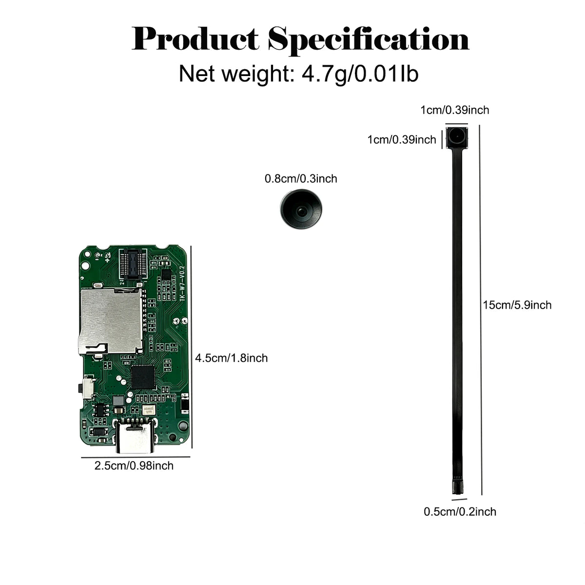 Mini Compact Home Security Camera PCBA Module Flexible Lens Design HD Remote Monitoring Circuit Board Diy WiFi Cam