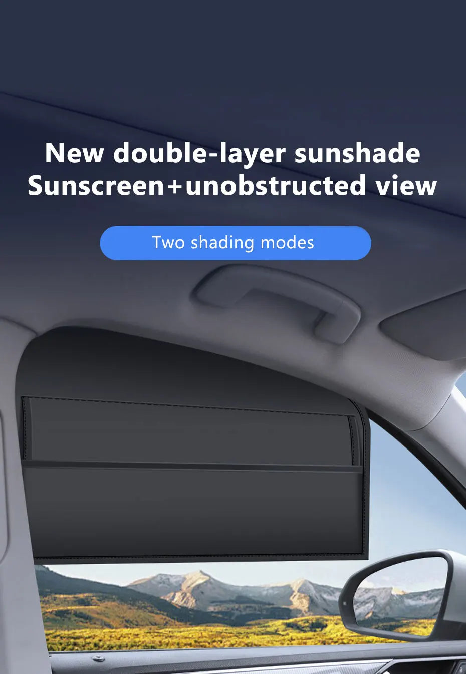 Car Window Sunshade Magnetic Side Window Curtain