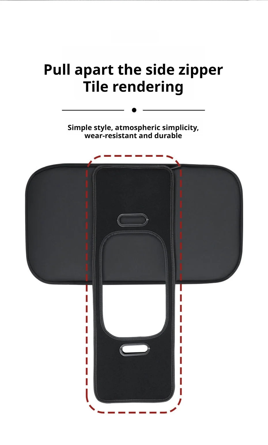 SEAMETAL Large Capacity Car Seat Organizer Universal Portable Storage Bag Zipper Side Opening Design Wear-Resistant Pu Leather