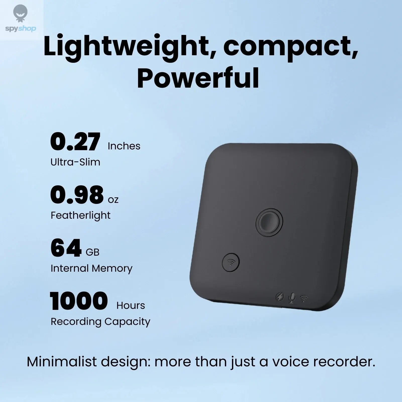 AI-Powered Ai Voice Recorder and Call Recorder with Speech-to-Text & Summarization, Supports 100 Languages, 64GB Storage Spy-shop.com