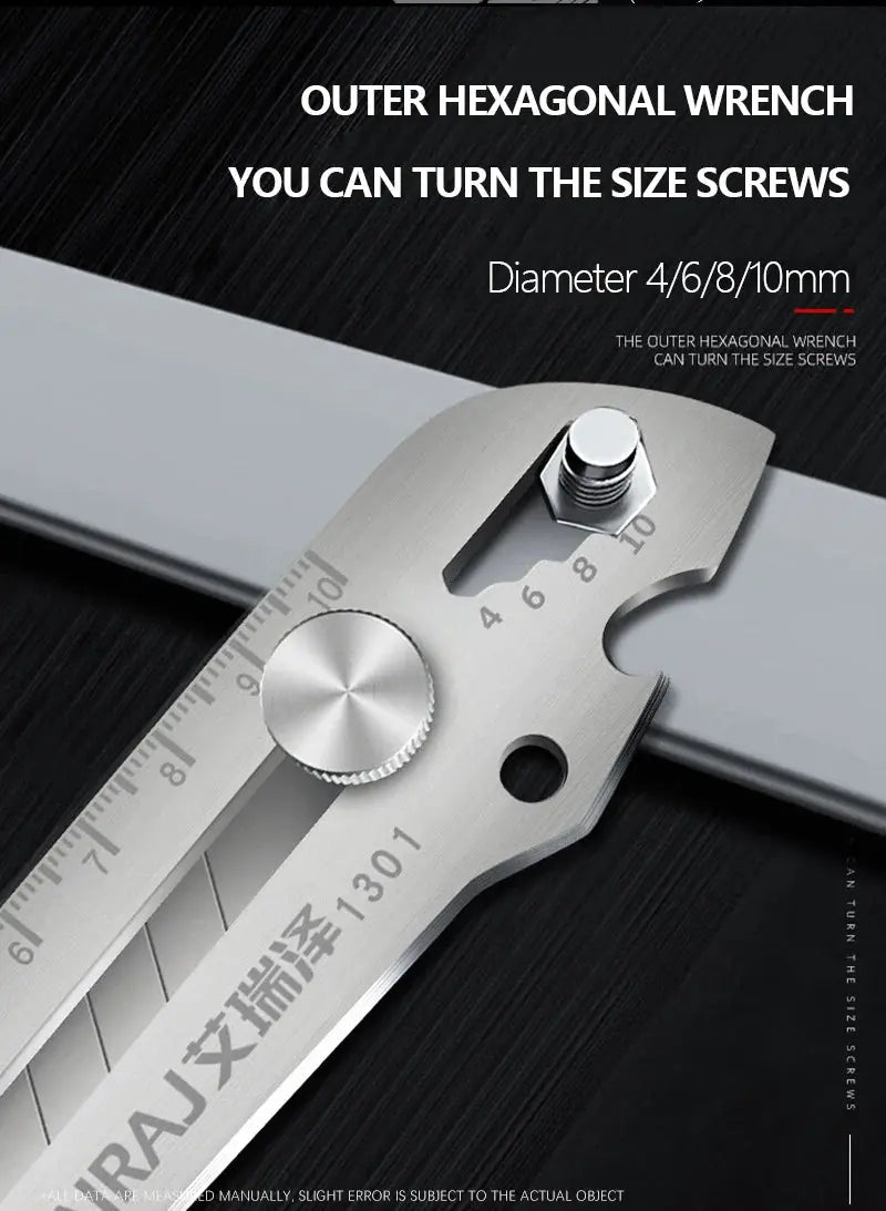 AIRAJ Multifunctional Utility Knife Retractable Sharp Cut Heavy Duty Steel Break Blade Paper Cut Industrial Grade Manual Tools 