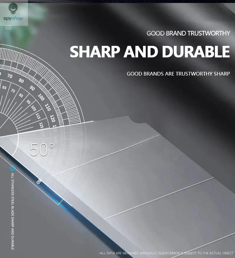 AIRAJ Multifunctional Utility Knife Retractable Sharp Cut Heavy Duty Steel Break Blade Paper Cut Industrial Grade Manual Tools 