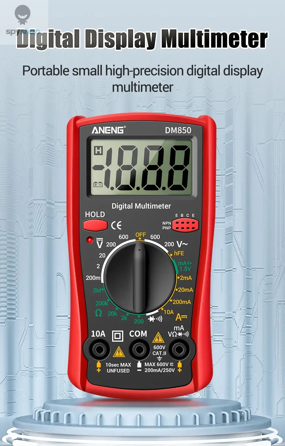 ANENG DM850 Digital Multimeter Automatic Professional 1999 Counts Auto AC/DC Votage Tester Ohm Current Ammeter Detector Tool 