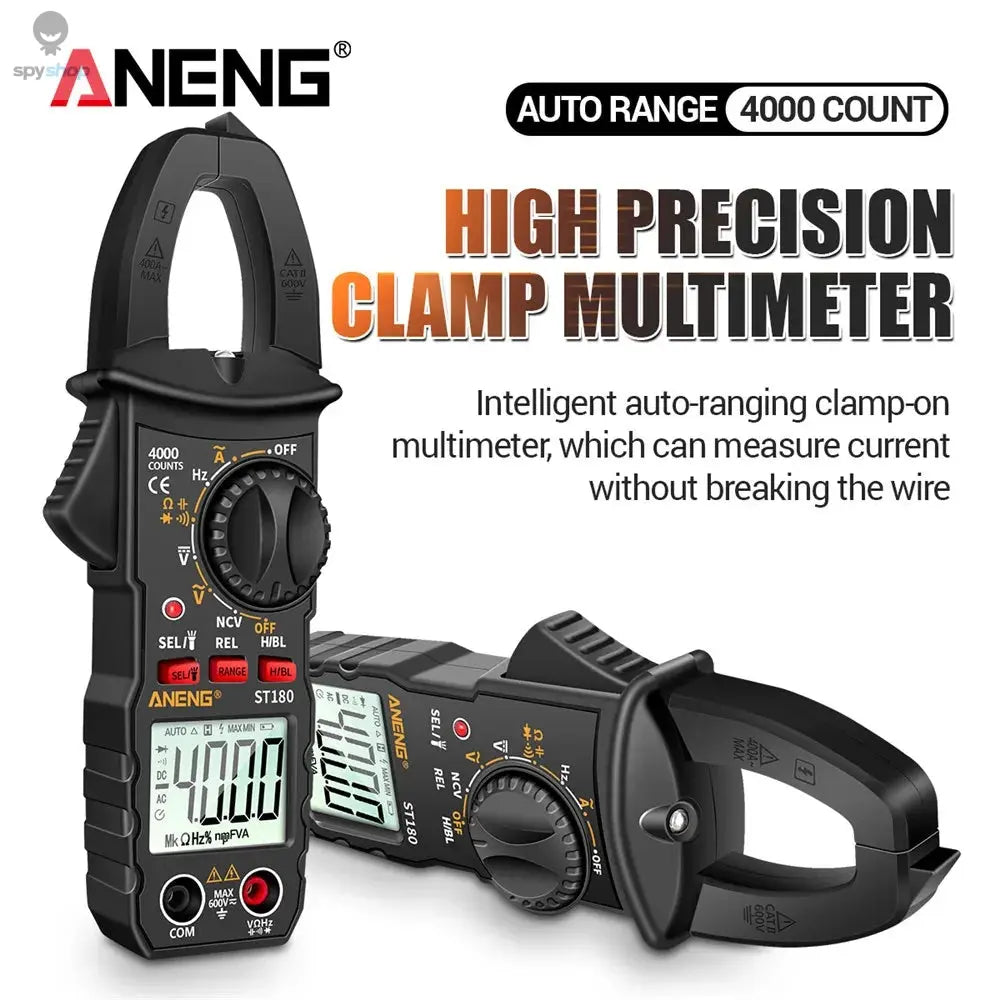 ANENG ST180 AC Current Clamp Meter  Digital 4000 Counts Multimeter Ammeter Voltage Tester Car Amp Hz Capacitance NCV Ohm Tool 