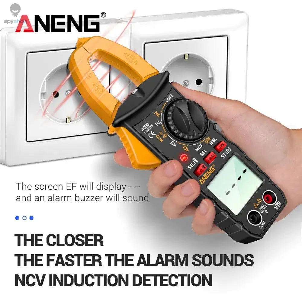 ANENG ST180 AC Current Clamp Meter  Digital 4000 Counts Multimeter Ammeter Voltage Tester Car Amp Hz Capacitance NCV Ohm Tool 