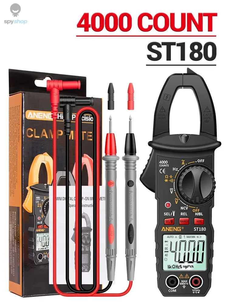 ANENG ST180 AC Current Clamp Meter  Digital 4000 Counts Multimeter Ammeter Voltage Tester Car Amp Hz Capacitance NCV Ohm Tool 