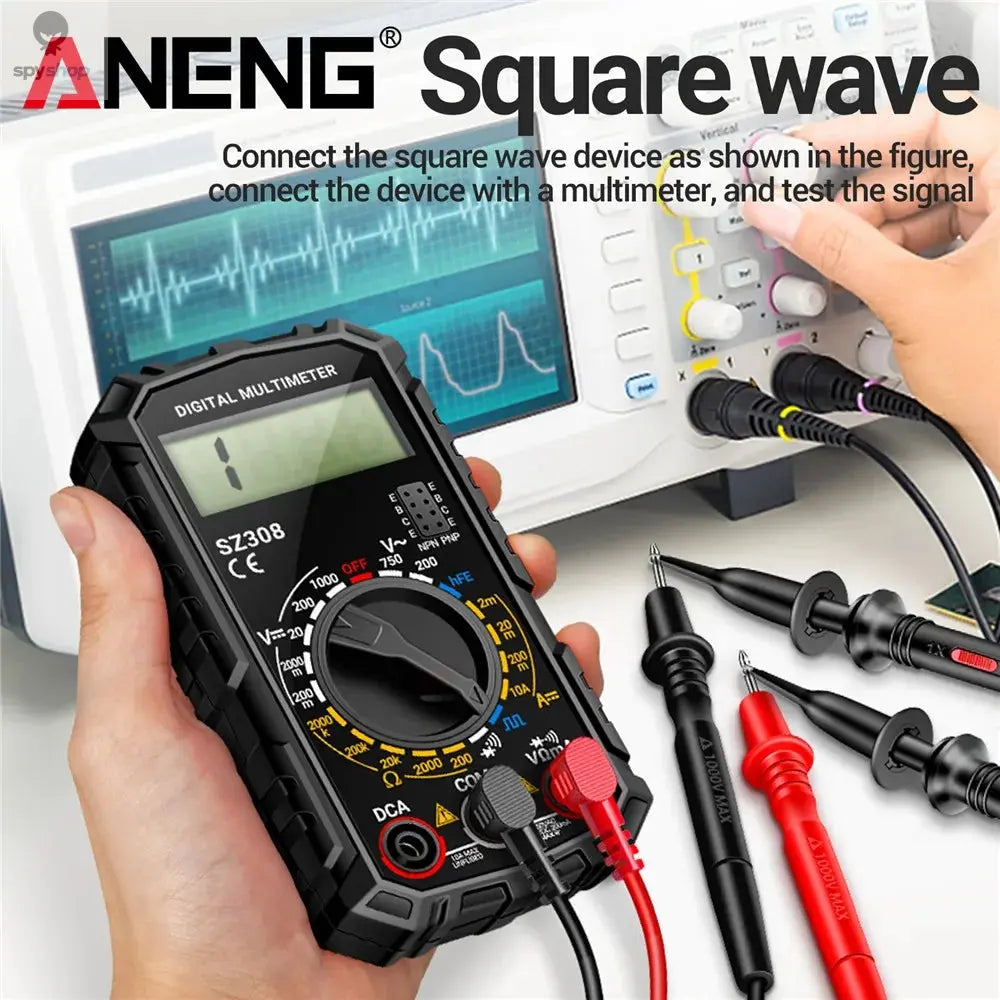 ANENG SZ308 Digital Multimeter   AC/DC Current Meter Voltage Resistance Meter Electrician LCD Backlight Ohm Square Wave Test 