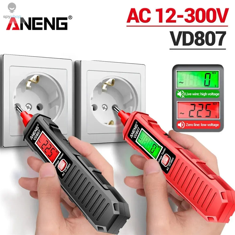 ANENG VD807 One-word Induction Portable 50/60Hz Smart Electric Pen Tester NCV Sensor AC 12-300V Non-contact Wire Detector Tools 