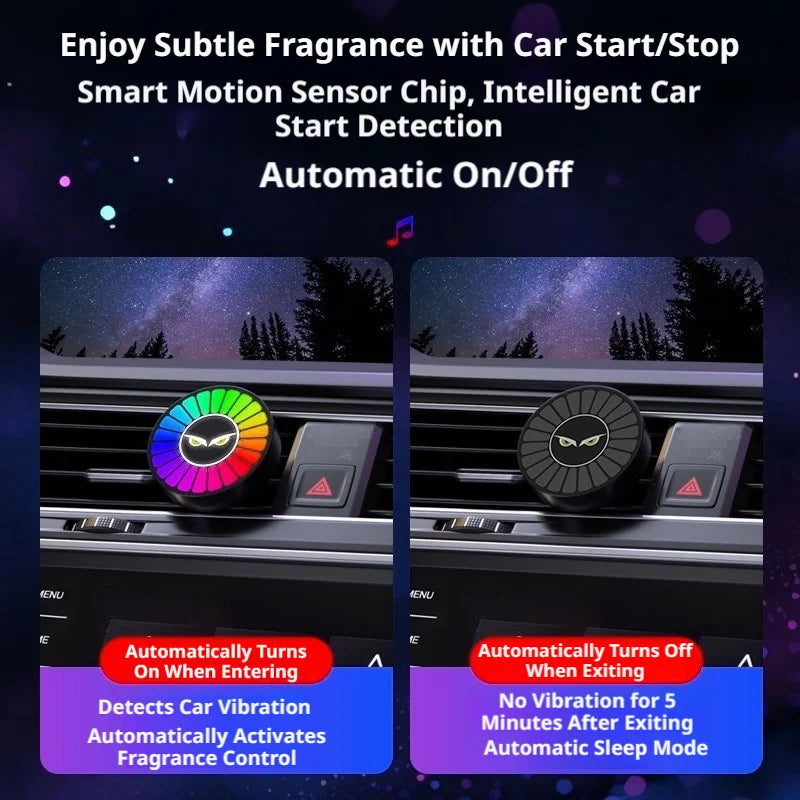 Car Aromatherapy Lamp with Motion Sensor and RGB Light