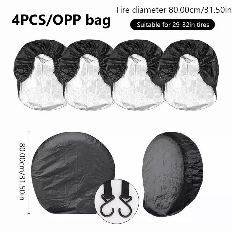 SEAMETAL Car Wheel Tire Cover for 29-32in Universal Waterproof Dustproof Tyre Protection Cover Full Wrapped Tire Storage Bag