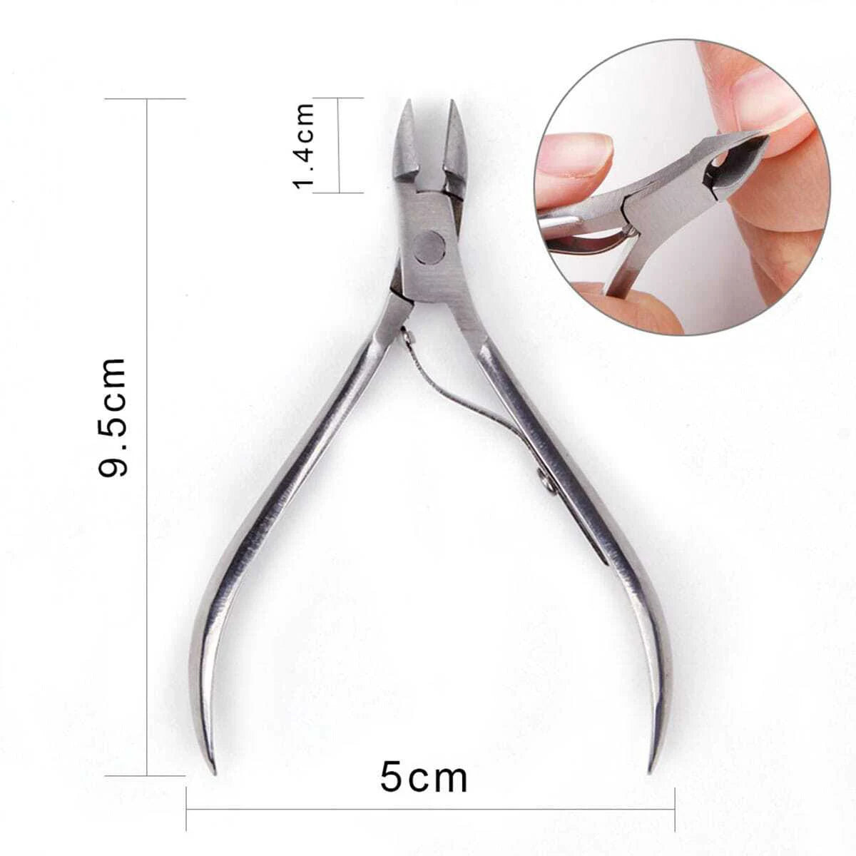 4 Pcs/Set Professional Stainless Steel Nail Cutter Scissor Nippers Muti Function Cuticle Pusher Remover Nail Care Manicure Kits 