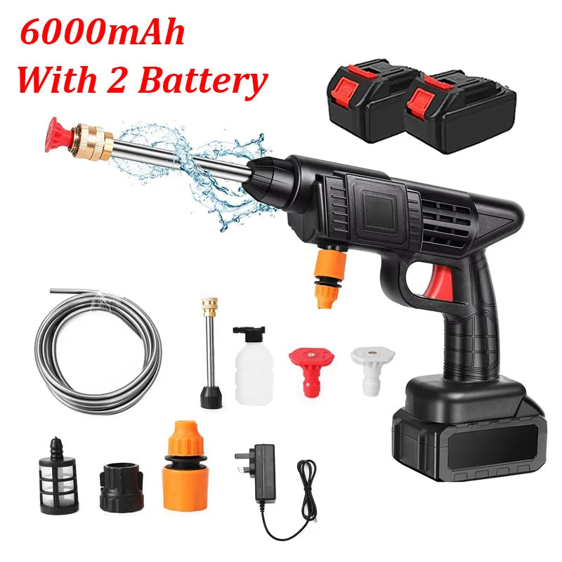 Washer Gun 30000mAh Battery Wireless High Pressure Foam producer 1500W 30Bar Car Water Gun for Auto Home Garden lever Machine 