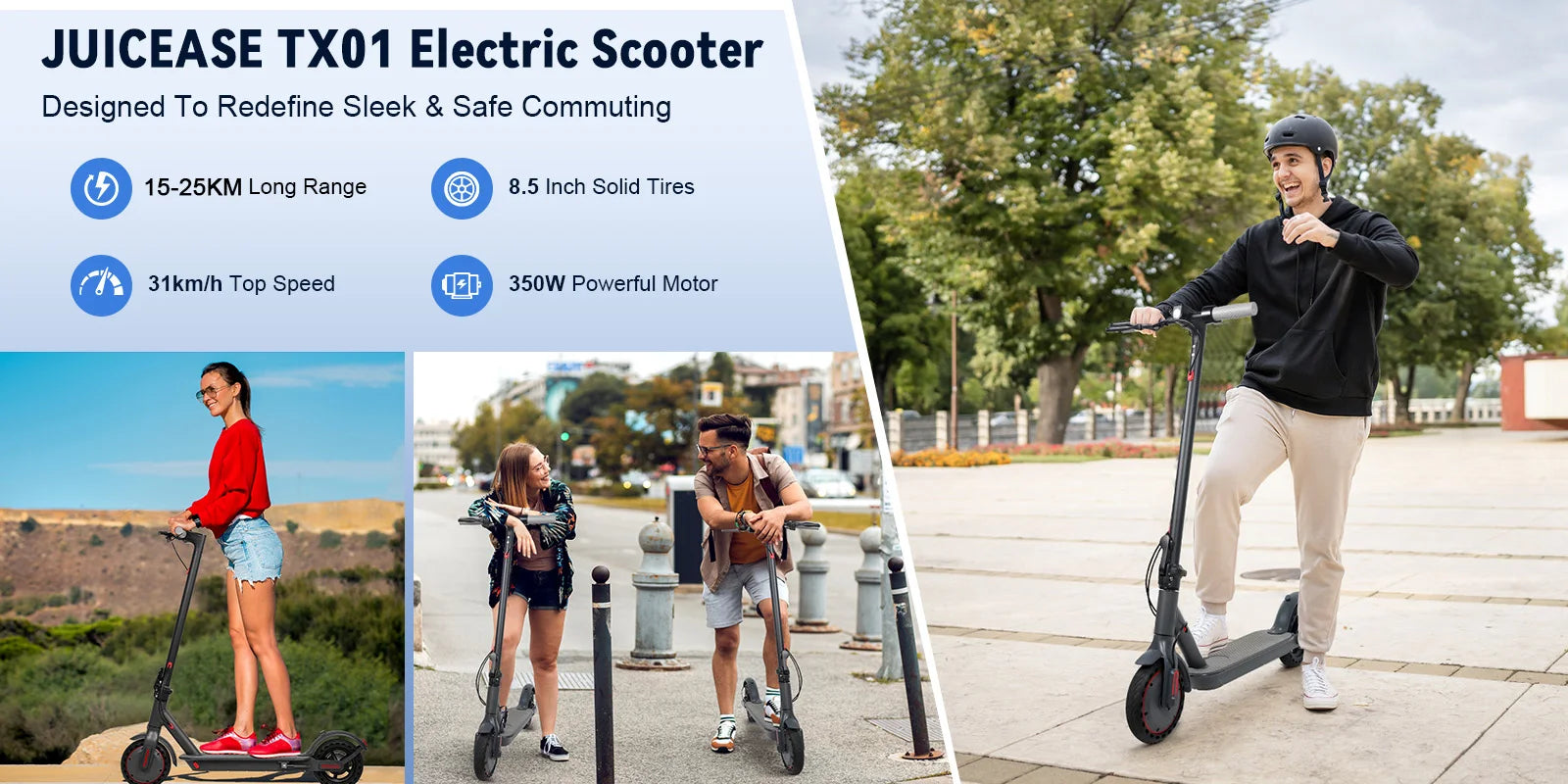 JUICEASE TX01 Electric Scooter for Adults with Smart App Control