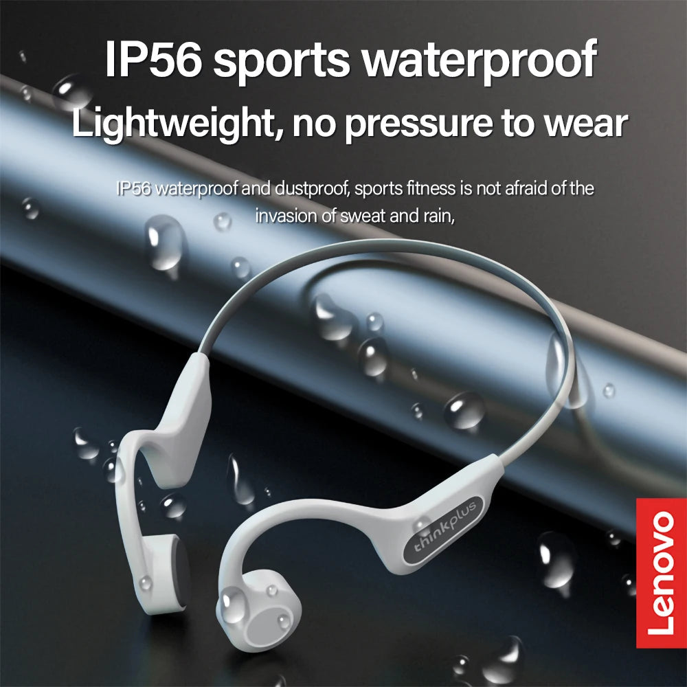 Original Lenovo X3 Pro Bone Conduction Headphone Bluetooth 5.3 Wireless Headset Waterproof Ear Hook Sports Earphones With Mic 