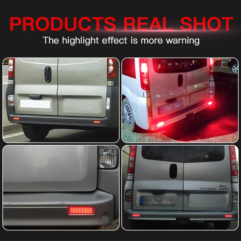 LED Rear Bumper Reflector Tail Light Pair for Compatible Vans