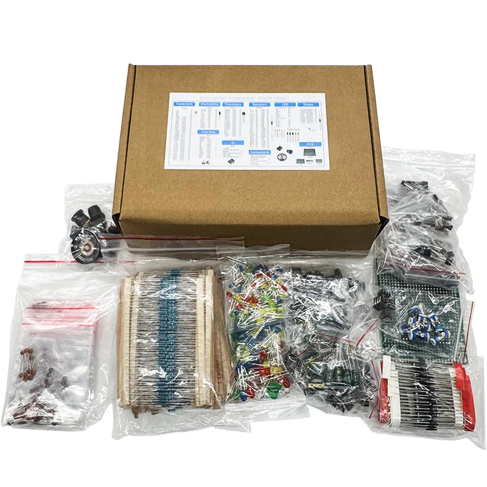 1900-Piece Electronics Component Assortment