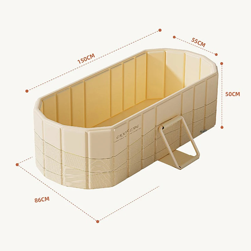 1.5m PVC Foldable Bath Tub for Full‑Body Adult Relaxation