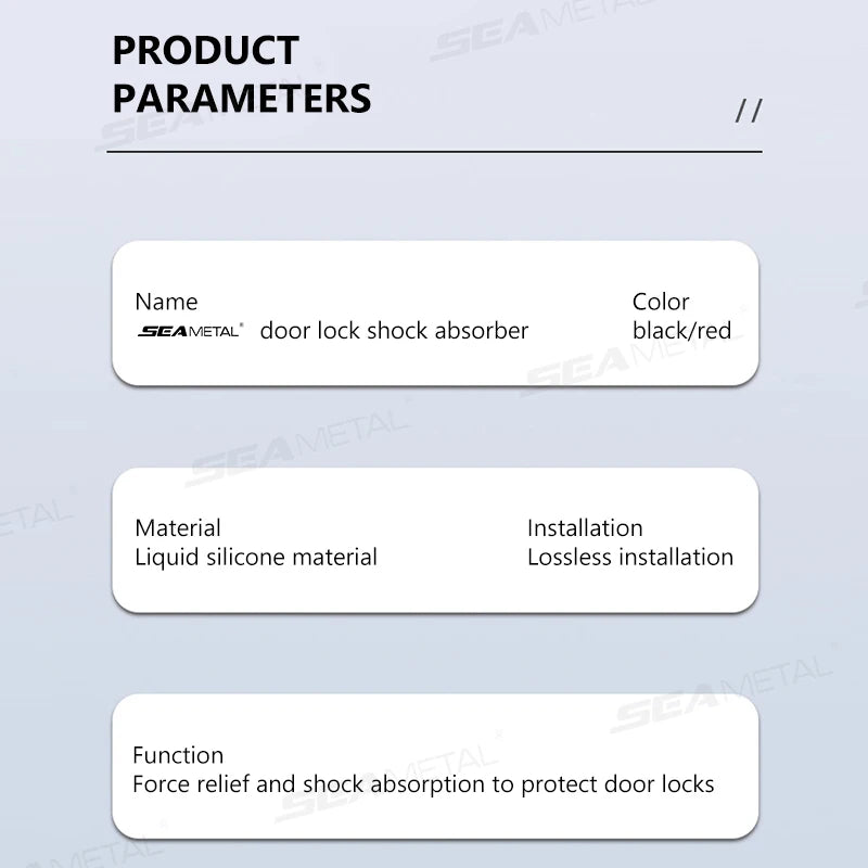 SEAMETAL Upgraded Shock Absorber for Side Door Soft Silicone Pad Car Door Buckle Cushion Soundproof Anti-Vibration Buffer Pad