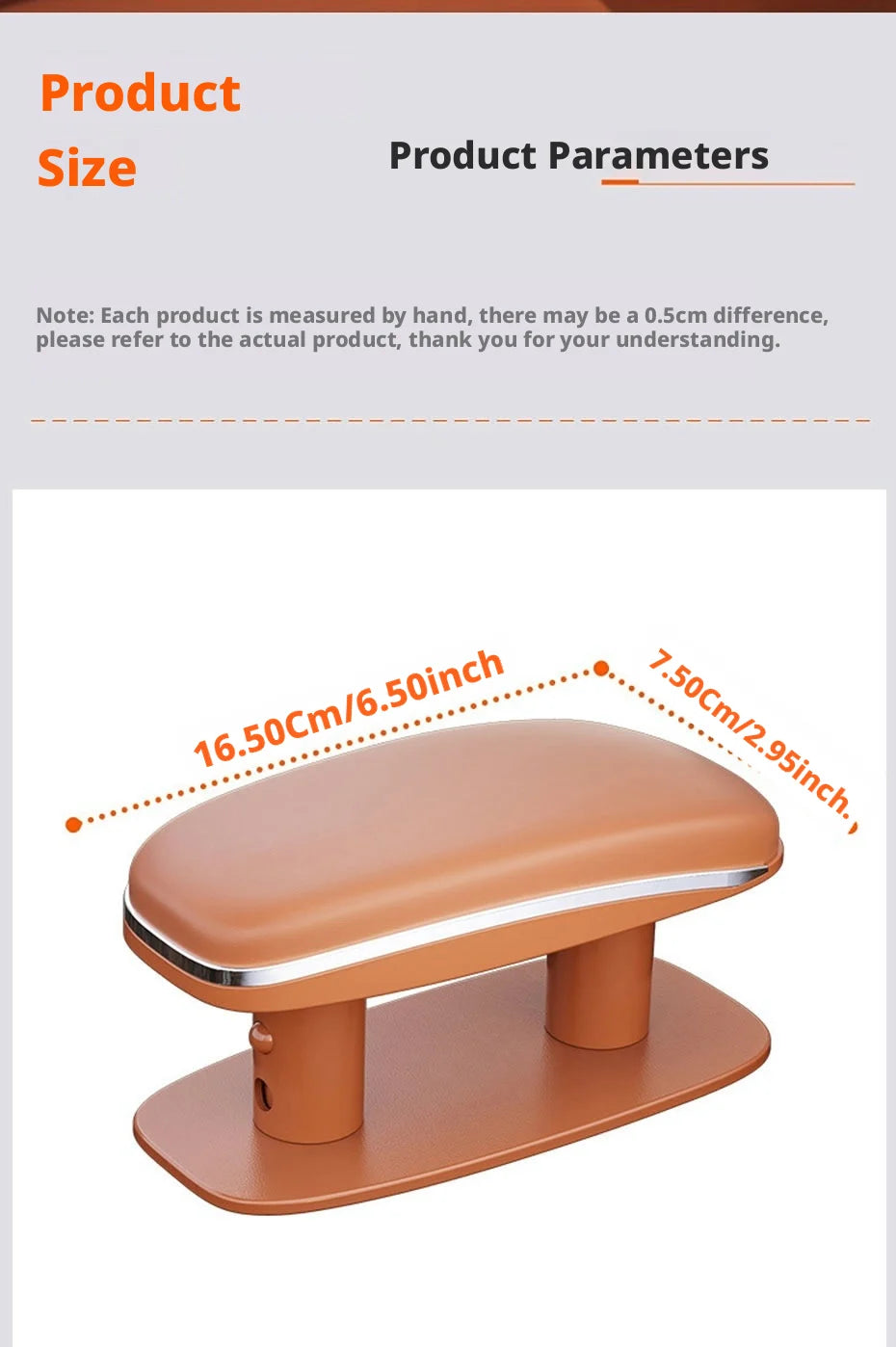 SEAMETAL Universal Car Door Armrest Pad 3-Layer Cushion Structure Adjustable Height Relieve Arm Fatigue PU Leather Car Armrest