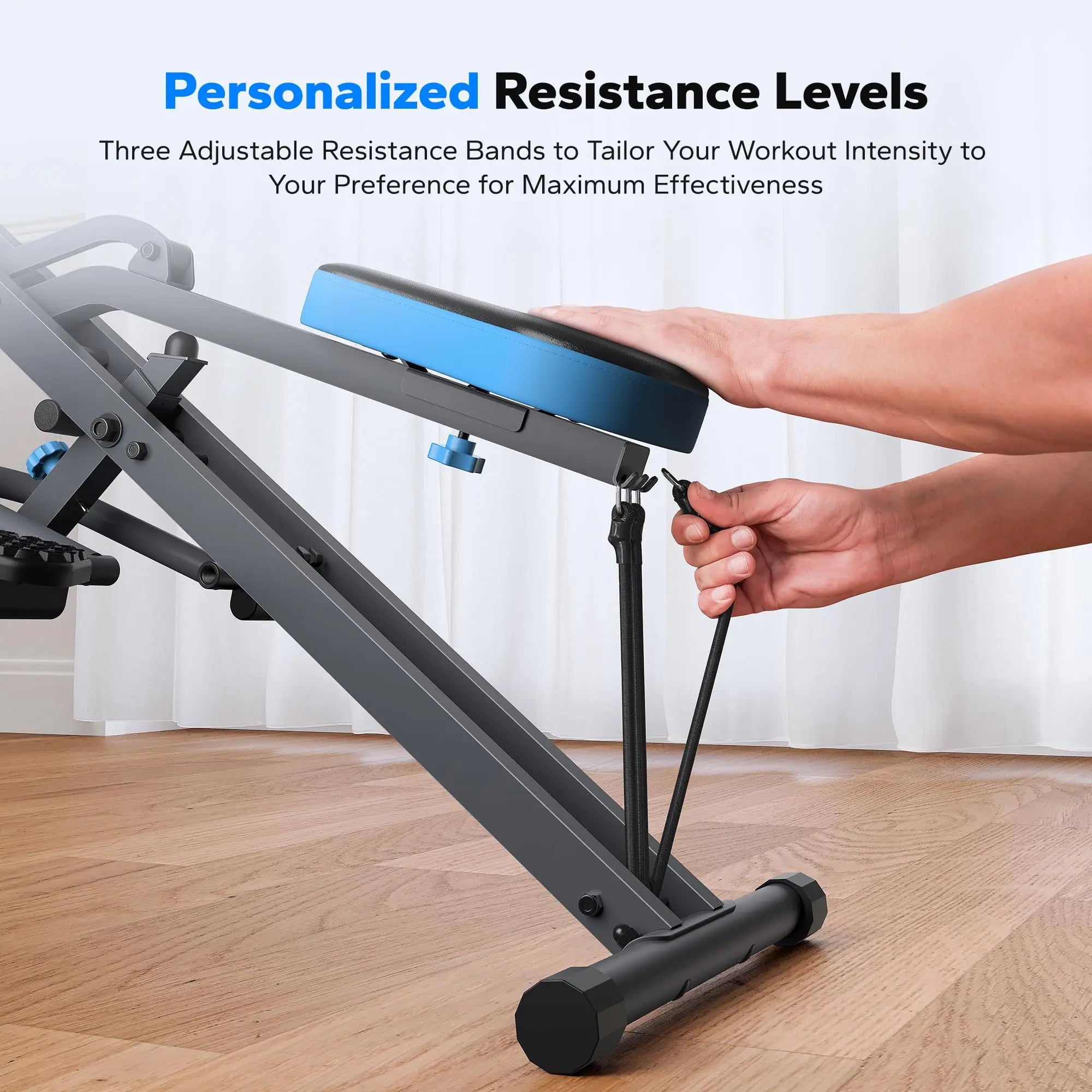 2-in-1 Squat and Rowing Machine Foldable Home Gym Trainer
