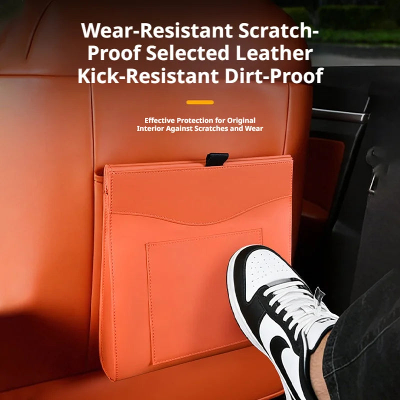 SEAMETAL Car Back Seat Trash Bin with Lid Leakproof Hanging Garbage Organizer Foldable Waterproof Seatback Storage Garbage Bin