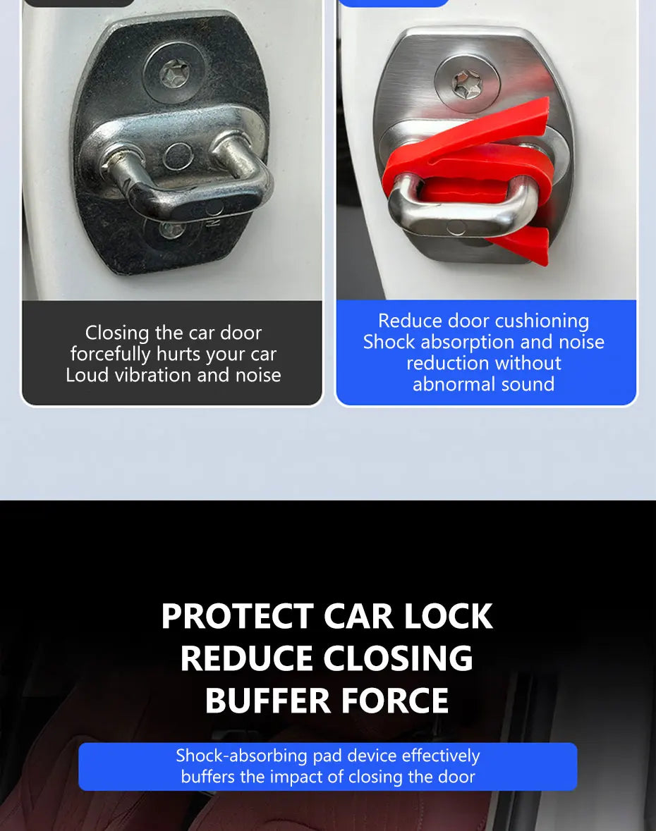 SEAMETAL Upgraded Shock Absorber for Side Door Soft Silicone Pad Car Door Buckle Cushion Soundproof Anti-Vibration Buffer Pad