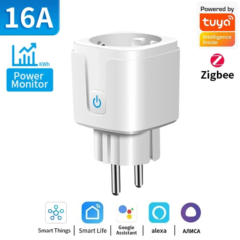 EU Smart Plug with Wi-Fi or Zigbee Options