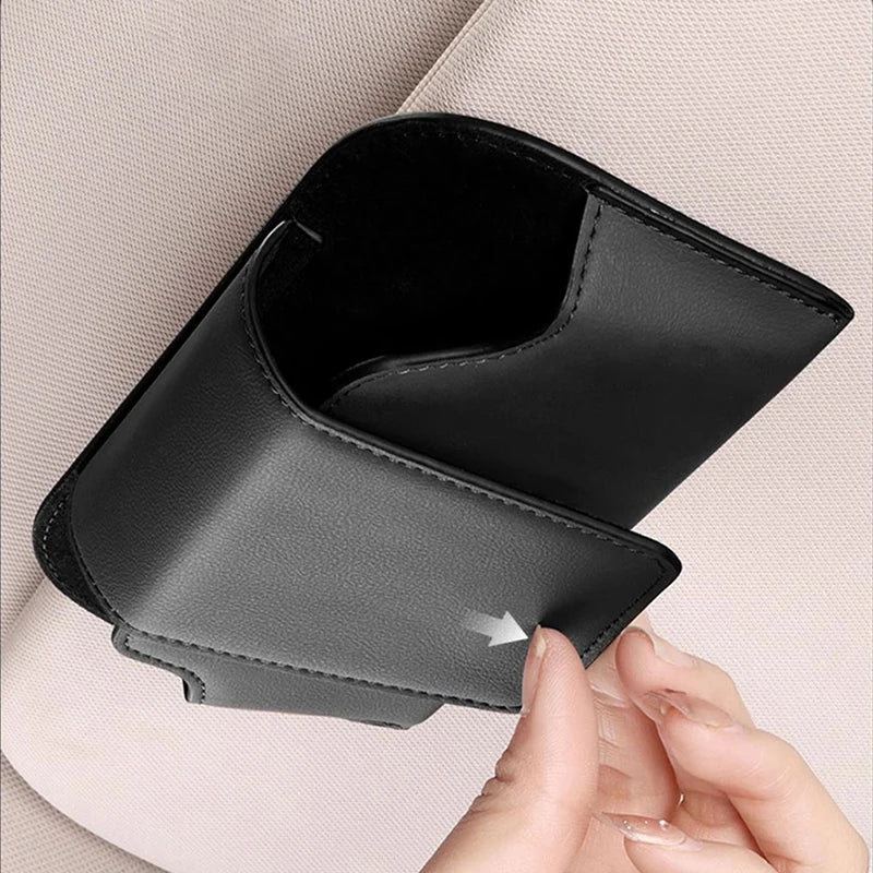 SEAMETAL Magnetic Suede Car Glasses Case Magnetic Sunglasses Holder Anti-Scratch Sun Visor Eyeglasses Protection Storage Case