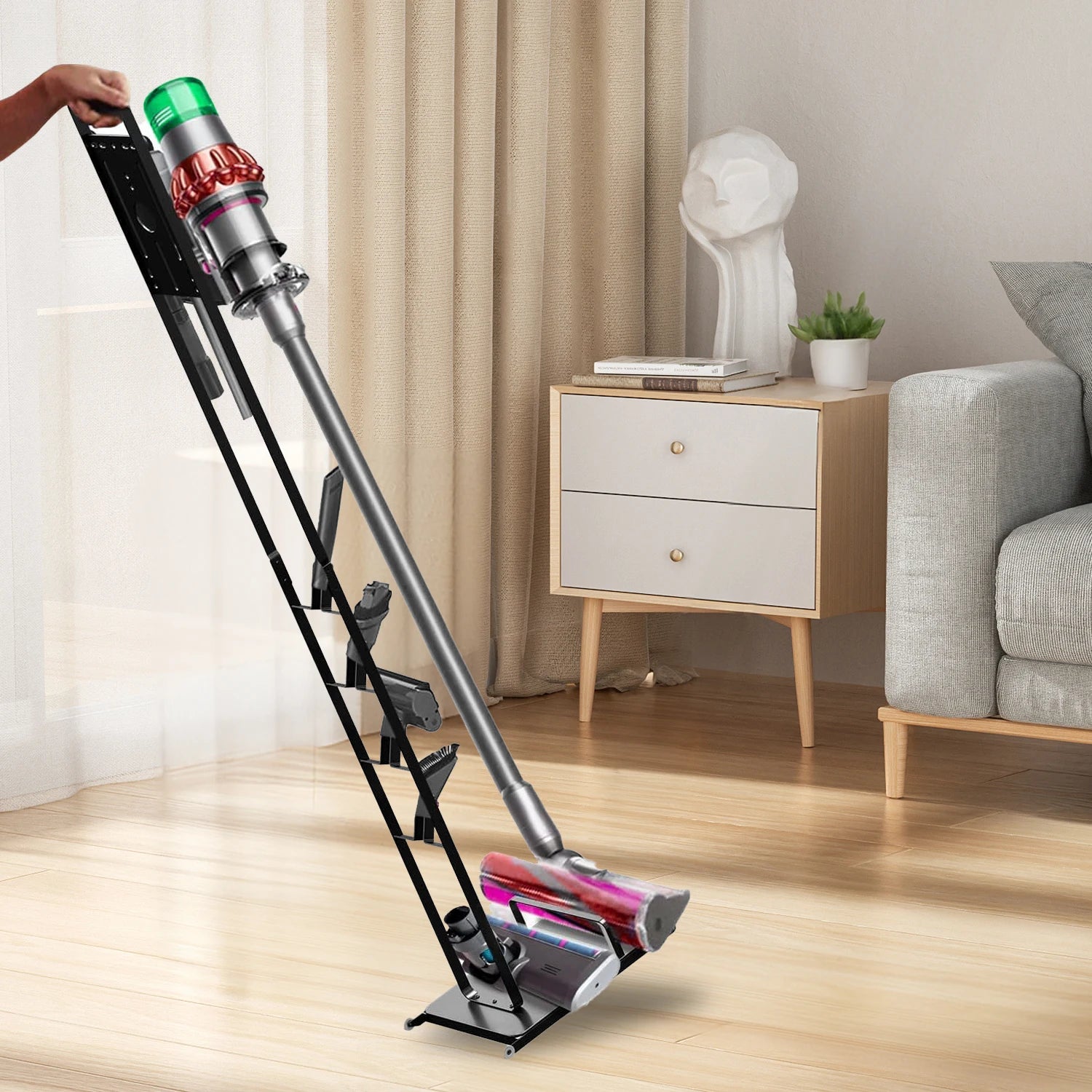 Fristående dammsugarställ för Dyson V15 V12 V11 V10 V8 V7 organiserare